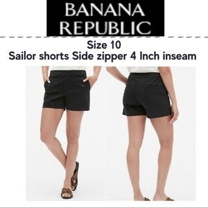 Price ⬇️ Banana Republic Black Sailor Shorts flat front w/ buttons & pockets